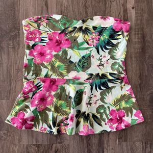 Express Floral Tube Top Strapless